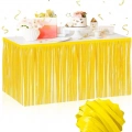 BFS  Kendinden Yapışkanlı Makaron Sarı Püsküllü Masa Eteği – 75 x 275 cm Parti Süslemesi