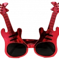 BFS   Kırmızı Renk Rockn Roll Gitar Şekilli Parti Gözlüğü 15x15 cm