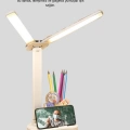 BFS Kısılabilir LED Masa Lambası – Kalemlik ve Telefon Standlı, Göz Yormayan Işık