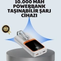 BFS Kompakt 10000 mAh Powerbank – Dijital Göstergeli, Type-C ve Lightning Uyumlu