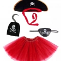 BFS Korsan Şapkası Eteği Kancası Ve Göz Maskesi Kostüm Seti Kız Çocuk