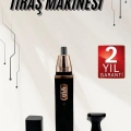 BFS Kulak Burun Tıraş Makinesi Taşınabilir Şarjlı 3 Başlıklı Uzun Ömürlü