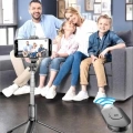 BFS Kumandalı Tripod Telefon Tutucu Selfie Çubuğu 360 Derece Dönebilen