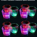 BFS   LED Işıklı Eğlence Bardakları - 3 Modlu Renk Değiştiren Bardak 12 Adet