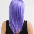BFS   Lila Renk Uzun Düz Parti Peruğu