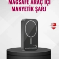 BFS MagSafe Araç Telefon Tutucu 15W Hızlı Şarj Type-C Girişli