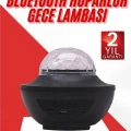 BFS Masa ve Gece Lambası Renkli Projektör Işıklı Disko Topu Bluetooth Hoparlör