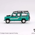 BFS   Mini GT 1/64 Land Rover Defender 110 1985 County Station Wagon Trident Green