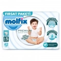 BFS   Molfix Premium Bebek Bezi Fırsat Paketi 5 Beden 11-18 Kg 42 Adet