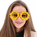 BFS   Papatya Şekilli Turuncu Sarı Renkli Hawaii Konsept Parti Gözlüğü 15x7 cm
