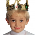 BFS   Plastik Kral Tacı Altın Renk Çocuk Boy