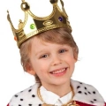 BFS   Plastik Kral Tacı Altın Renk Çocuk Boy