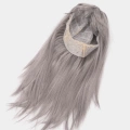 BFS   Platin Gri Gümüş Renk Uzun Parti Peruğu Uzun Takma Peruk
