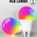 BFS Renk Değiştirebilen RGB Işıklı Led Ampul A+Enerji 15 Watt Led Işık