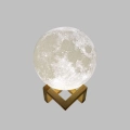 BFS RGB Modlu 16 Renkli Ay Gece Lambası 3D Baskı ve Uzaktan Kumanda Özellikli
