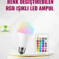 BFS RGB Uzaktan Kumandalı LED Ampul 16 Renk Dekoratif Aydınlatma