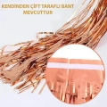 BFS Rose Gold Püsküllü Kapı Perdesi - Parti, Bekarlığa Veda, Doğum Günü 1x2 M