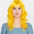 BFS     Sarı Renk Uzun Dalgalı Parti Peruğu