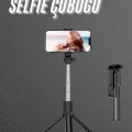 BFS Selfie Çubuğu Tripod Bluetooth Kumandalı Selfie Çubuğu Telefon Tutucu