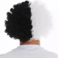 BFS   Siyah Beyaz Kıvırcık Afro Bonus Peruk Taraftar Bonus Saç