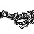 BFS   Siyah Renk Dantel Kesim Dantel İşlemeli Balo Parti Maskesi 13 No