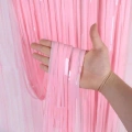 BFS Soft Pembe Püsküllü Kapı Perdesi - Parti, Baby Shower, Cinsiyet Partisi 1x2 M