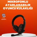 BFS Stereo Kırmızı Gaming Kulaklığı Yumuşak Pedli Mikrofonlu