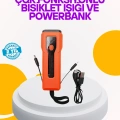 BFS Su Geçirmez Bisiklet Işığı 5000 mAh Powerbankli Ön Far