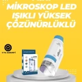 BFS Taşınabilir LED Işıklı Cep Mikroskop – 80X–200X Büyütme