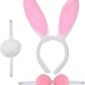 BFS   Tavşan Kostüm Seti Taç Papyon Kuyruk Pembe Renk