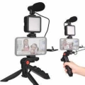 BFS Telefon Tutucu Mini Mikrofonlu Tripod Vlog Çekim Video