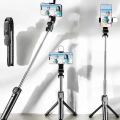 BFS Tripod Kablosuz Bluetooth Bağlantılı Selfie Çubuğu 360 Derece Dönebilen