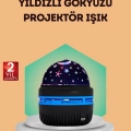 BFS USB Galaxy Projektör Lamba – Romantik Atmosfer, Çocuk Odası, Parti ve Düğün Işığı