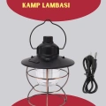 BFS USB Şarjlı Retro LED Kamp Feneri – 4 Işık Modu, Su Geçirmez, Taşınabilir