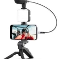 BFS Video Making Kit Telefon Tutucu Vlog Video Mini Led Işıklı