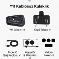 BFS Y11 Bluetooth Kulaklık Mikrofonlu Motosiklet Kulaklığı İntercom Bt 5.3
