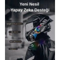 BFS Y21 Rgb Işık Efektli Intercom Bluetooth Motosiklet Kask Kulaklığı Intercom Kulaklık