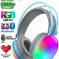 BFS Yeni Nesil Kulak Üstü Kablosuz Uzun Ömürlü RGB Işıklı Bluetooth Kulaklık