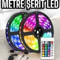 BFS Yeni Nesil RGB Işıklı 10Metre Şerit Led Kumandalı Şarj Edilebilir