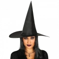 BFS Yetişkin Boy Siyah Cadı Şapkası Ve Uzun Siyah Cadı Peruğu