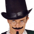 BFS   Yetişkinler İçin Siyah Renk Ringmaster Sihirbaz Şapkası Silindir Şapka