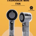 BFS Yüksek Verimli Soğutmalı El Fanı | 100 Seviye Hız Kontrolü | 6 Saat Pil Ömrü