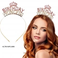 ÇOK SATAN Birthday Princess Kristal Taç – Altın Kaplama