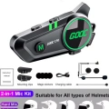 C50 2x Motosiklet Intercom Kask Kulaklık 1500 Mah Rgb Işıklı Çift Eşleşme