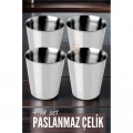 ÇOK SATAN Çelik Bardak Seti 4 Adet Fazio Giacinto Design