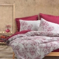 ÇOK SATAN Cotton Box Dual Çift Kişilik Nevresim Takımı Vilda Bordo