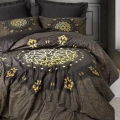 ÇOK SATAN Cotton Box Palace Saten Çift Kişilik Nevresim Takımı Togay Antrasit