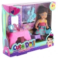 ÇOK SATAN Cute Doll Mini Bebek Aksesuarlı ve Makyaj Masalı Oyun Seti