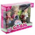 ÇOK SATAN Cute Girl Mini Bebek ve Evcil Hayvan Üçlü Set