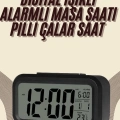 ÇOK SATAN Dijital Masa Saati Termometreli Takvim Çalar Saat Led Ekran Pilli